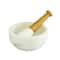 White Marble Natural Mortar & Pestle Set